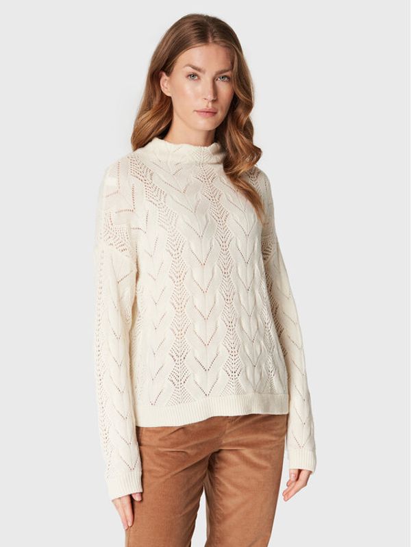 United Colors Of Benetton United Colors Of Benetton Пуловер 1244D2017 Бежов Relaxed Fit