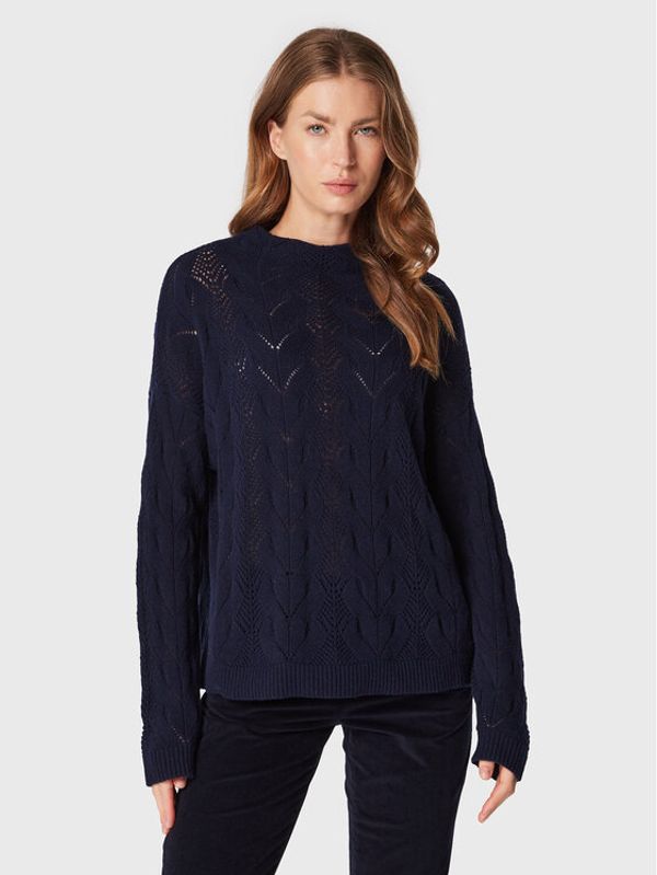 United Colors Of Benetton United Colors Of Benetton Пуловер 1244D2017 Тъмносин Relaxed Fit