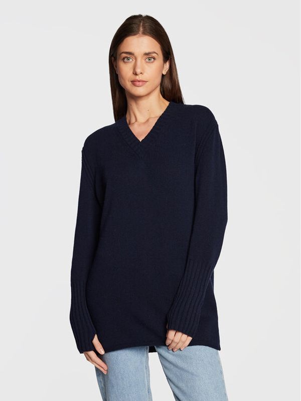 United Colors Of Benetton United Colors Of Benetton Пуловер 1244D400M Тъмносин Loose Fit