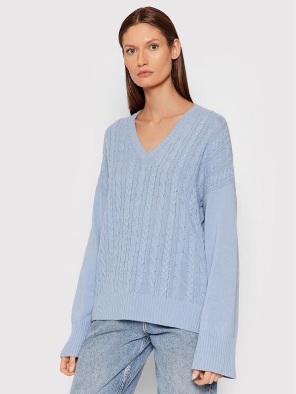 United Colors Of Benetton United Colors Of Benetton Пуловер 1244D4447 Син Relaxed Fit