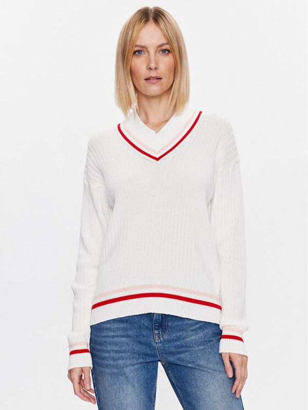 United Colors Of Benetton United Colors Of Benetton Пуловер 1298E4013 Бял Regular Fit