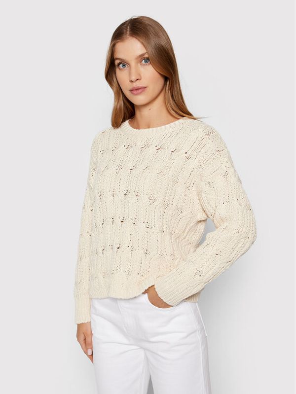 United Colors Of Benetton United Colors Of Benetton Пуловер 1393D1007 Бежов Regular Fit