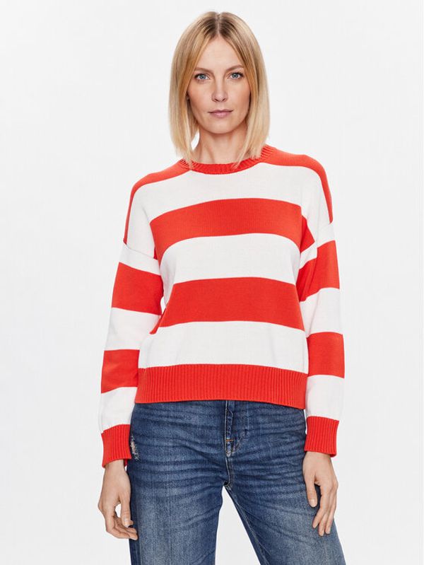 United Colors Of Benetton United Colors Of Benetton Пуловер 1494E105J Червен Boxy Fit