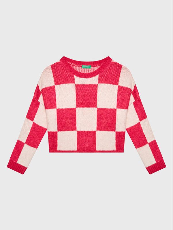 United Colors Of Benetton United Colors Of Benetton Пуловер 17BTQ102I Розов Relaxed Fit