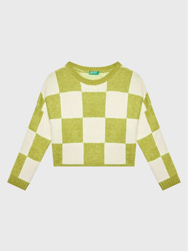 United Colors Of Benetton United Colors Of Benetton Пуловер 17BTQ102I Зелен Relaxed Fit