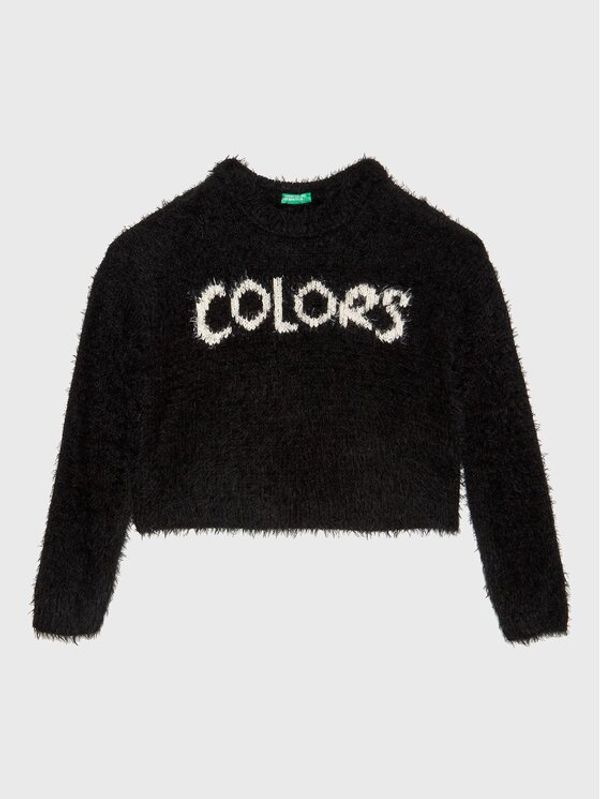 United Colors Of Benetton United Colors Of Benetton Пуловер 1MAUQ102N Черен Regular Fit