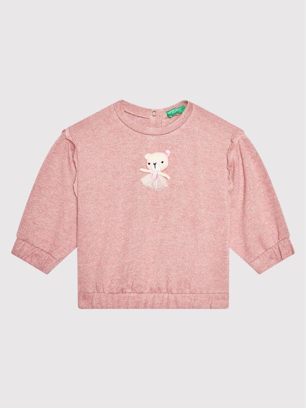 United Colors Of Benetton United Colors Of Benetton Пуловер 3YWZC15FM Розов Regular Fit