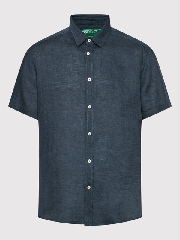 United Colors Of Benetton United Colors Of Benetton Риза 5BKU5QJH8 Тъмносин Regular Fit