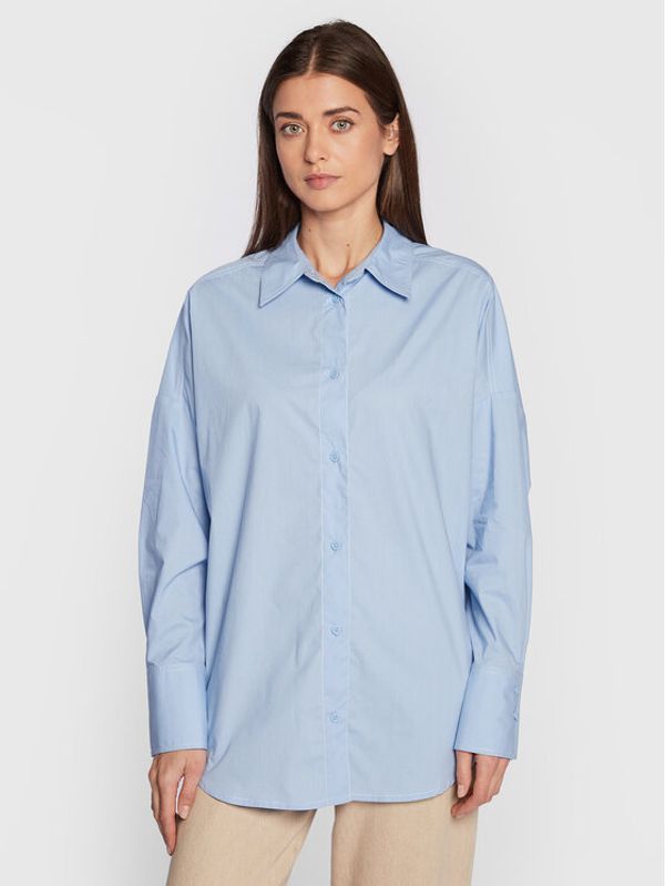 United Colors Of Benetton United Colors Of Benetton Риза 5FCGDQ02F Син Relaxed Fit