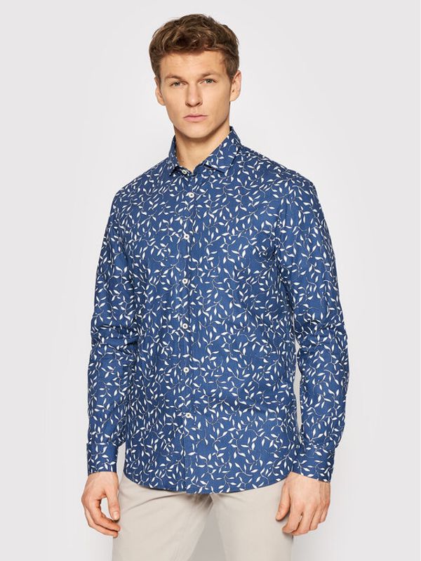 United Colors Of Benetton United Colors Of Benetton Риза 5LNK5QLO8 Тъмносин Slim Fit