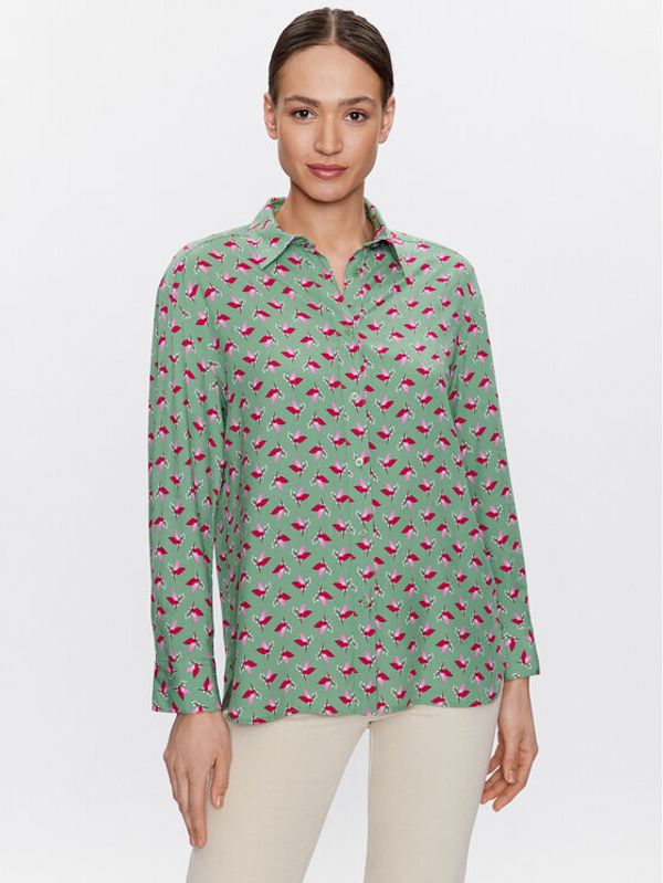 United Colors Of Benetton United Colors Of Benetton Риза 5T17DQ02Y Зелен Relaxed Fit