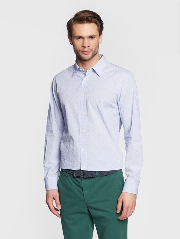 United Colors Of Benetton United Colors Of Benetton Риза 5WHT5QKN8 Син Slim Fit