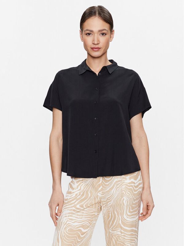 United Colors Of Benetton United Colors Of Benetton Риза 5WPWDQ01M Черен Boxy Fit