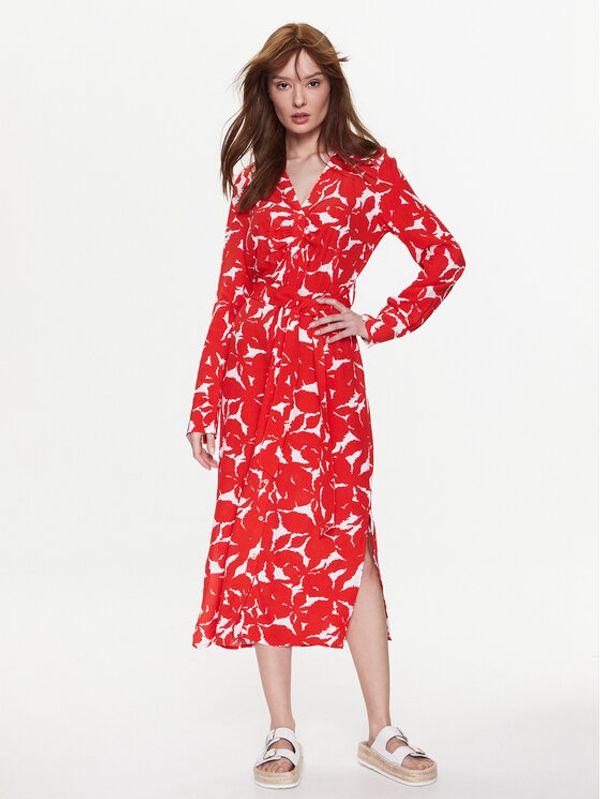 United Colors Of Benetton United Colors Of Benetton Рокля тип риза 43UEDV02X Червен Regular Fit