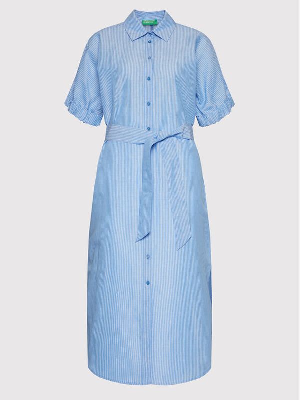 United Colors Of Benetton United Colors Of Benetton Рокля тип риза 4YCNDV00X Син Regular Fit