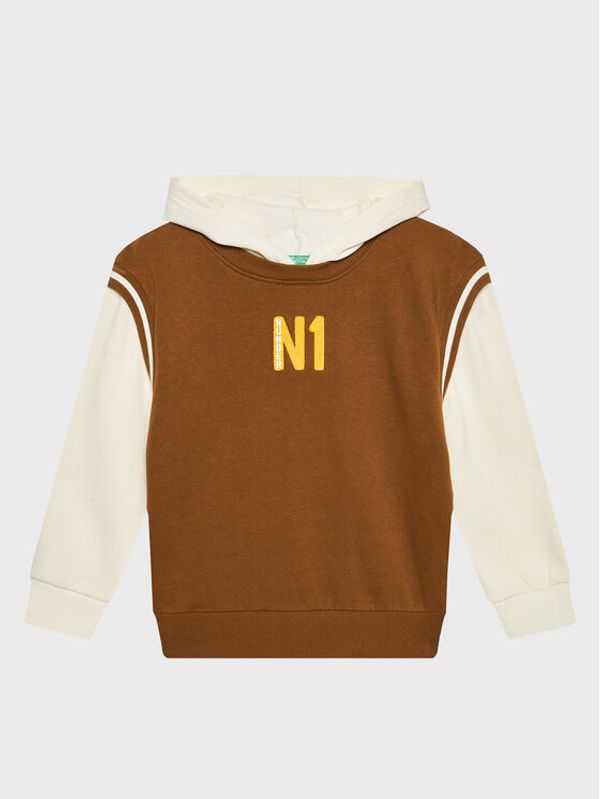 United Colors Of Benetton United Colors Of Benetton Суитшърт 30UNC201L Кафяв Regular Fit