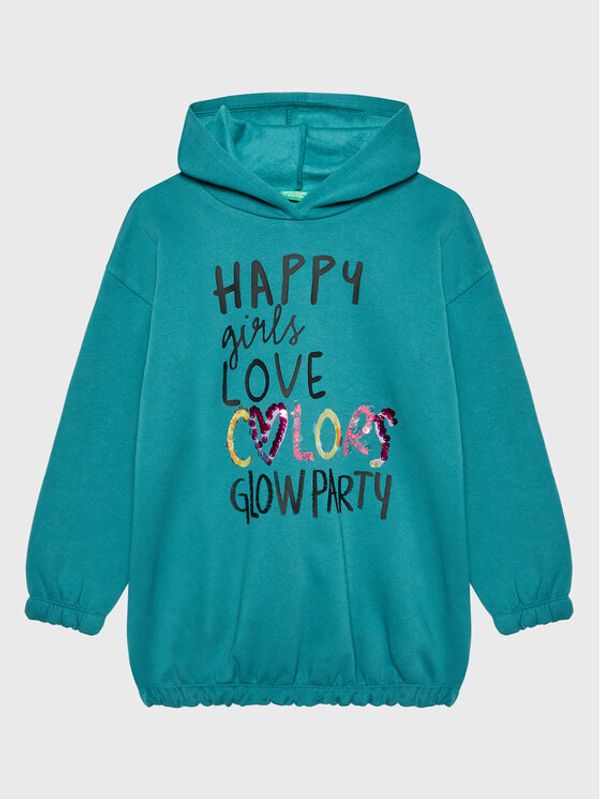 United Colors Of Benetton United Colors Of Benetton Суитшърт 30UNC201X Зелен Oversize