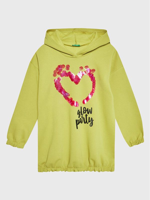 United Colors Of Benetton United Colors Of Benetton Суитшърт 30UNC201X Зелен Oversize