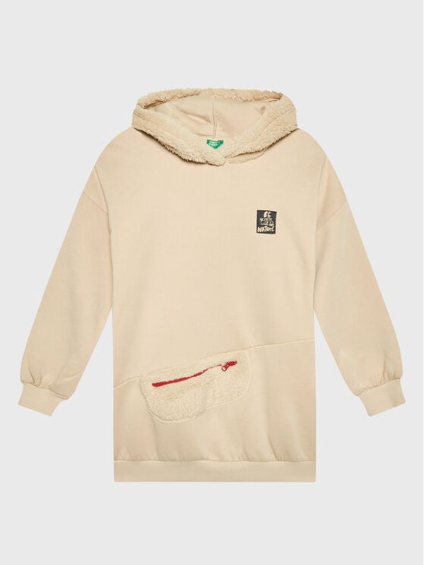 United Colors Of Benetton United Colors Of Benetton Суитшърт 34NEC201W Бежов Relaxed Fit