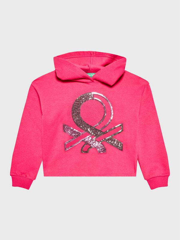 United Colors Of Benetton United Colors Of Benetton Суитшърт 35TMC201N Розов Relaxed Fit