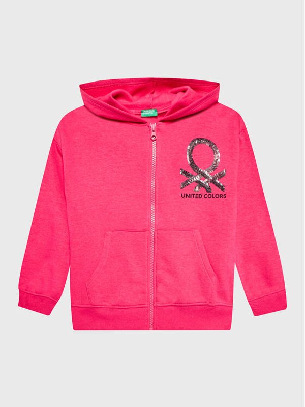 United Colors Of Benetton United Colors Of Benetton Суитшърт 35TMC501I Розов Regular Fit