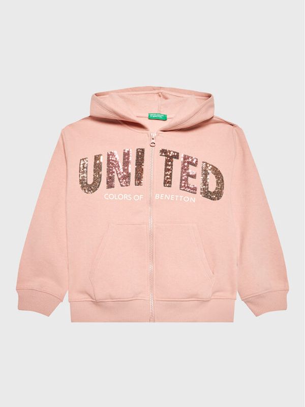 United Colors Of Benetton United Colors Of Benetton Суитшърт 35TMC501I Розов Regular Fit