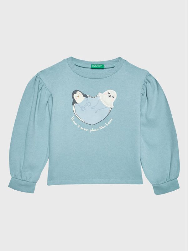 United Colors Of Benetton United Colors Of Benetton Суитшърт 35TMG105N Син Regular Fit