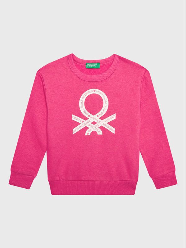 United Colors Of Benetton United Colors Of Benetton Суитшърт 35TMG105T Розов Regular Fit