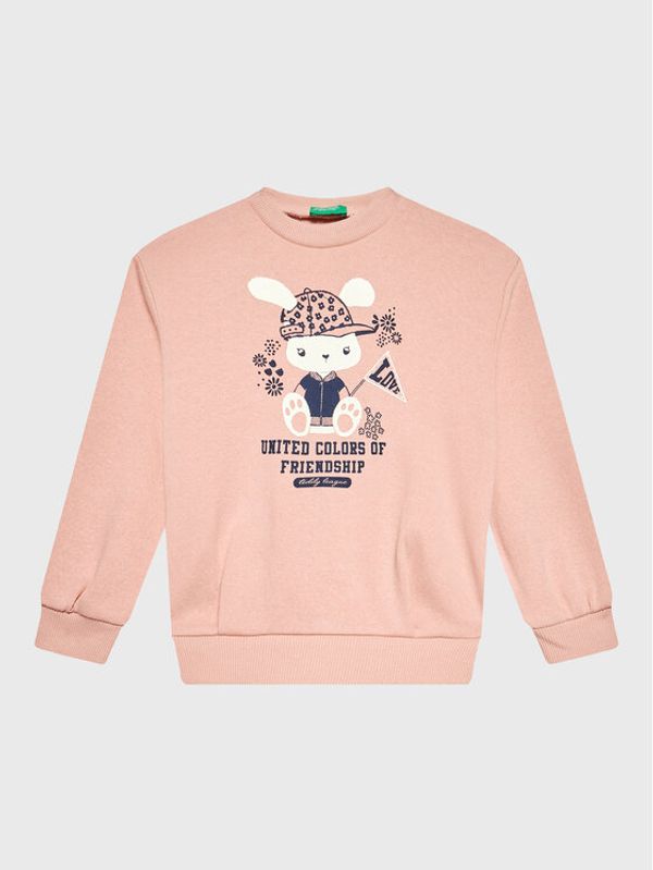 United Colors Of Benetton United Colors Of Benetton Суитшърт 35TMG105Z Розов Regular Fit