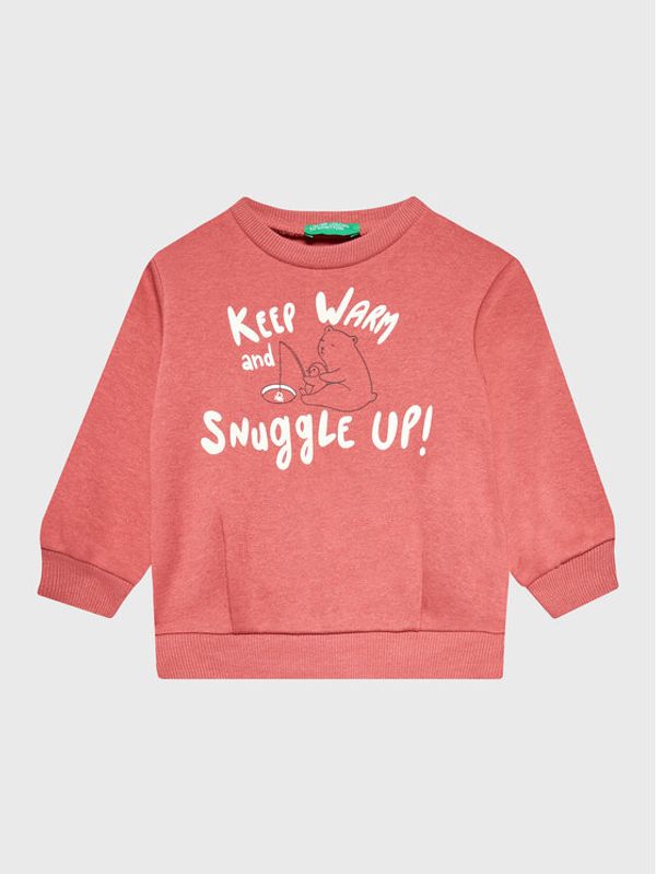 United Colors Of Benetton United Colors Of Benetton Суитшърт 35TMG105Z Розов Regular Fit