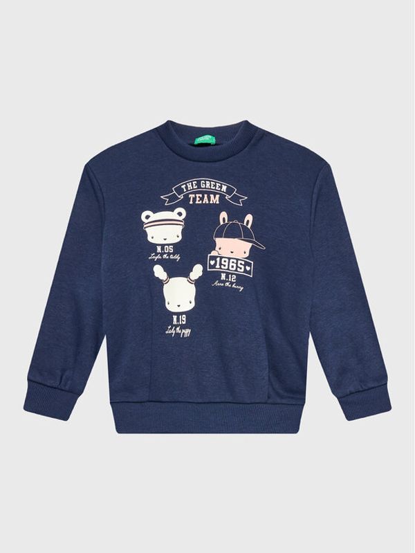 United Colors Of Benetton United Colors Of Benetton Суитшърт 35TMG105Z Тъмносин Regular Fit