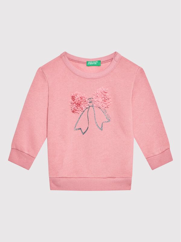 United Colors Of Benetton United Colors Of Benetton Суитшърт 39M2C15FH Розов Regular Fit