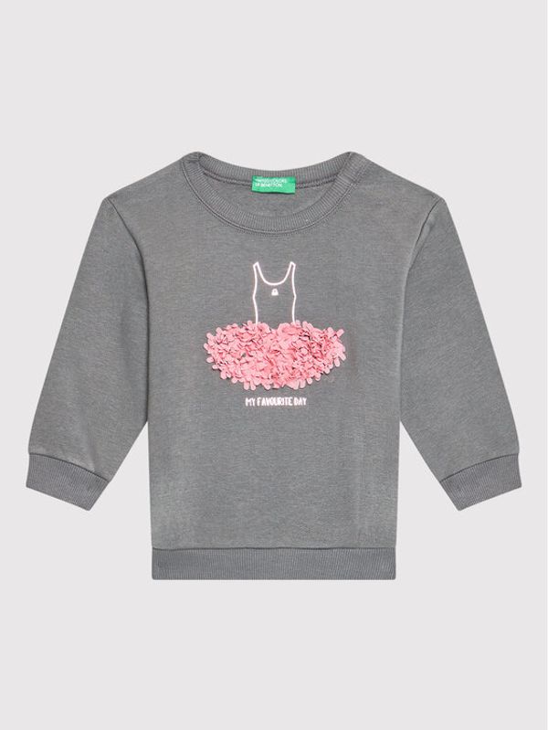 United Colors Of Benetton United Colors Of Benetton Суитшърт 39M2C15FH Сив Regular Fit