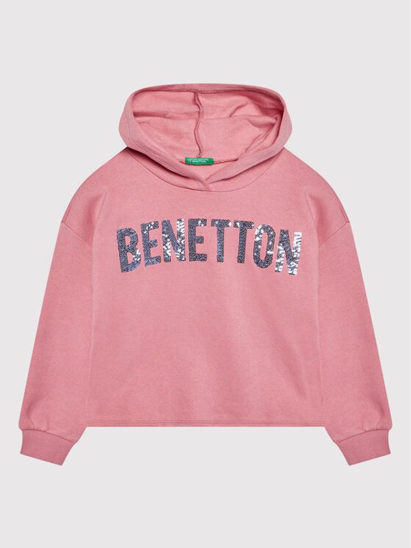 United Colors Of Benetton United Colors Of Benetton Суитшърт 39M2C200F Розов Regular Fit