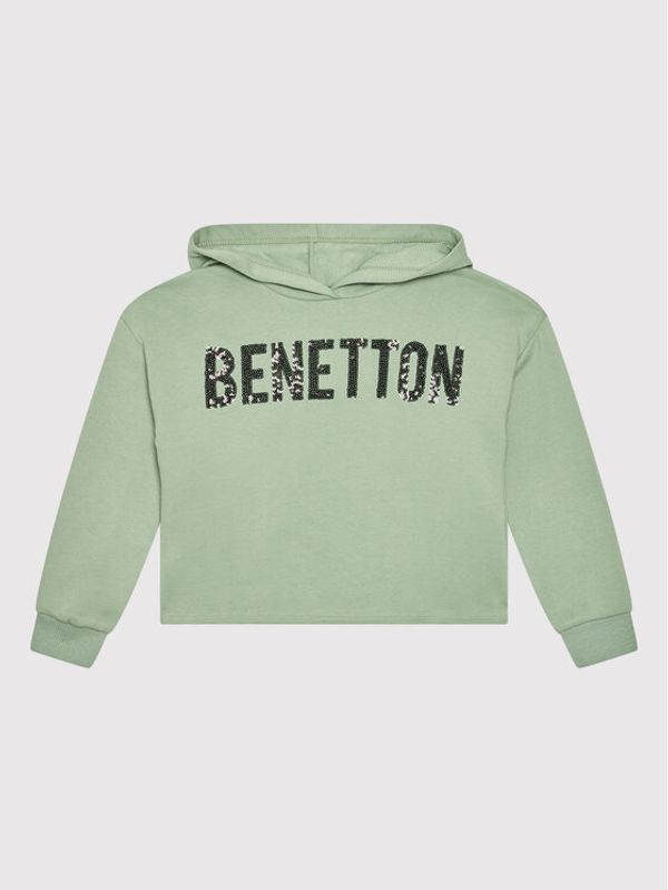 United Colors Of Benetton United Colors Of Benetton Суитшърт 39M2C200F Зелен Regular Fit