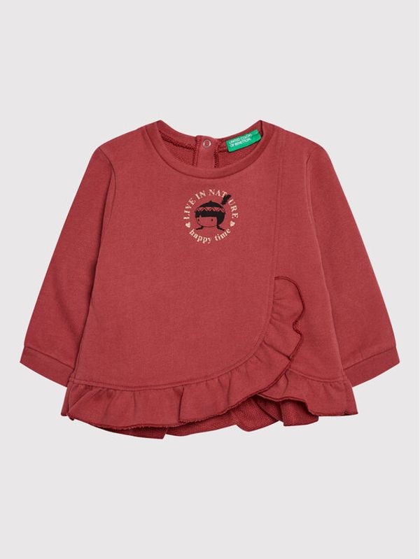 United Colors Of Benetton United Colors Of Benetton Суитшърт 3AC4C15FU Бордо Regular Fit