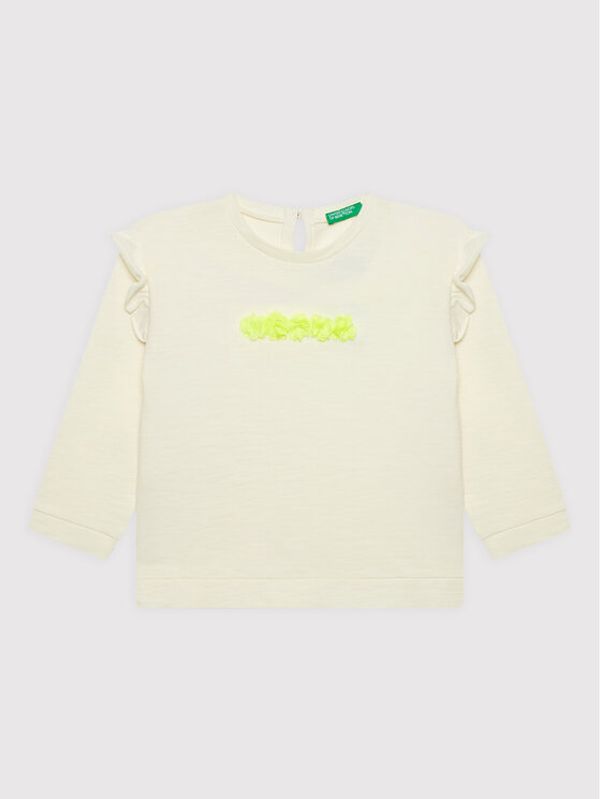 United Colors Of Benetton United Colors Of Benetton Суитшърт 3BGUG101M Бял Regular Fit