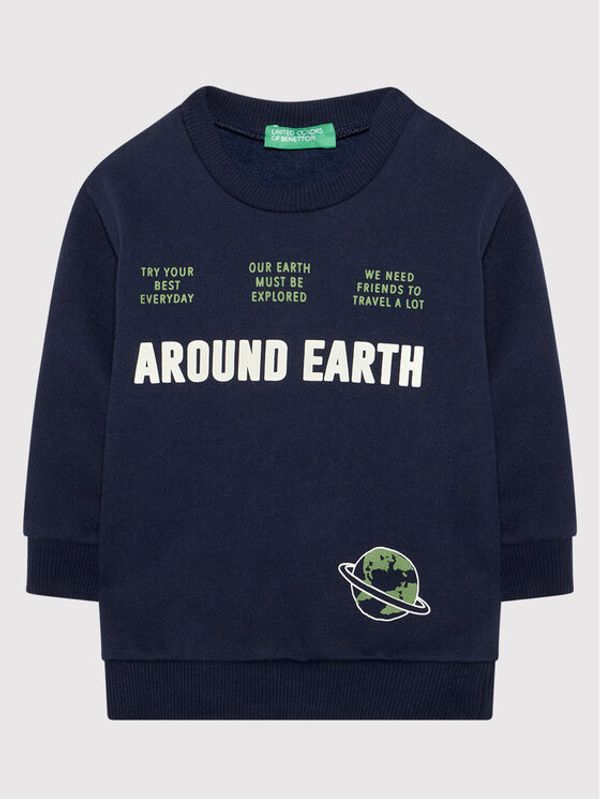 United Colors Of Benetton United Colors Of Benetton Суитшърт 3EB5C15FD Тъмносин Regular Fit