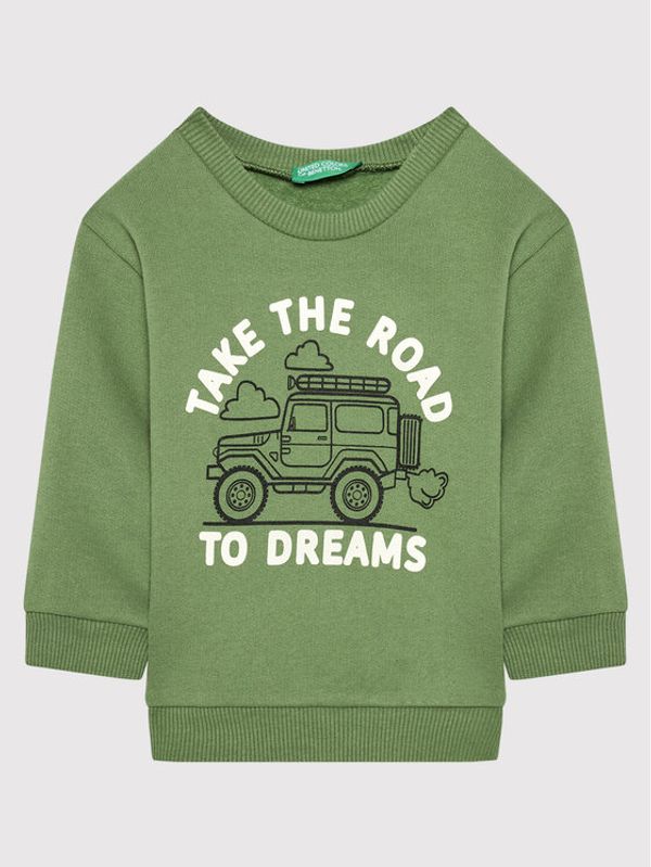 United Colors Of Benetton United Colors Of Benetton Суитшърт 3EB5C15FD Зелен Regular Fit