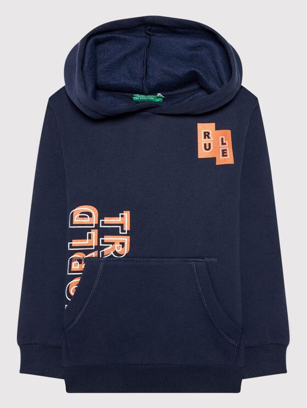 United Colors Of Benetton United Colors Of Benetton Суитшърт 3EB5C2287 Тъмносин Regular Fit