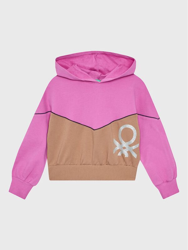 United Colors Of Benetton United Colors Of Benetton Суитшърт 3GNSC201G Розов Regular Fit