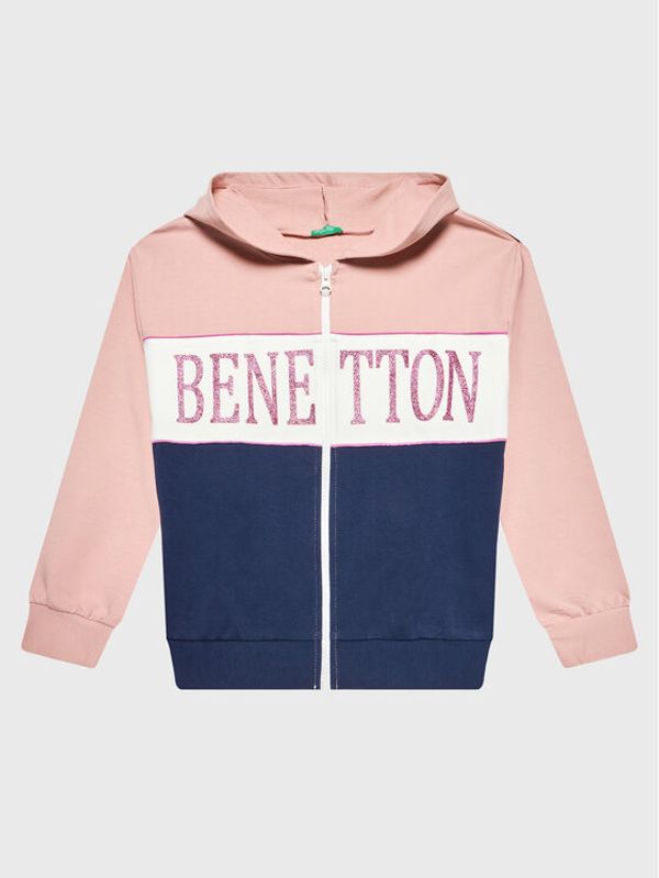 United Colors Of Benetton United Colors Of Benetton Суитшърт 3GNSC501C Розов Regular Fit