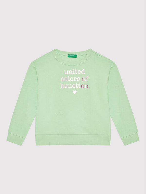 United Colors Of Benetton United Colors Of Benetton Суитшърт 3J68C101O Зелен Regular Fit