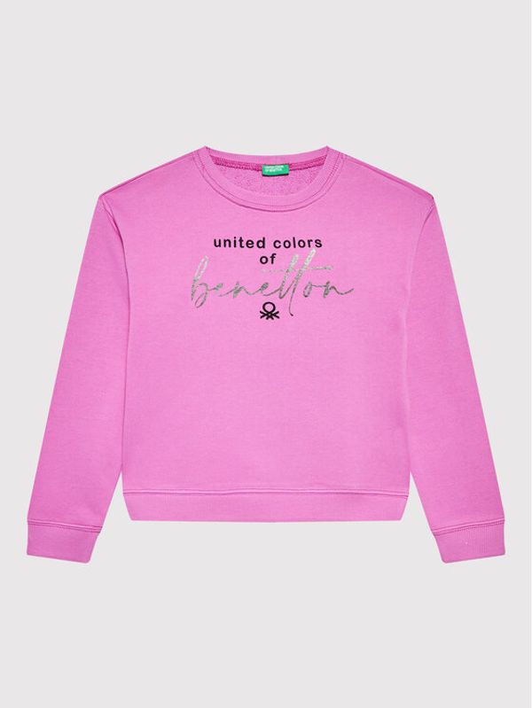 United Colors Of Benetton United Colors Of Benetton Суитшърт 3J68C105N Розов Modern Fit
