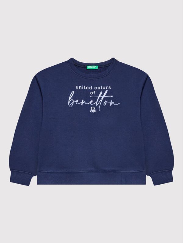 United Colors Of Benetton United Colors Of Benetton Суитшърт 3J68C105N Тъмносин Modern Fit