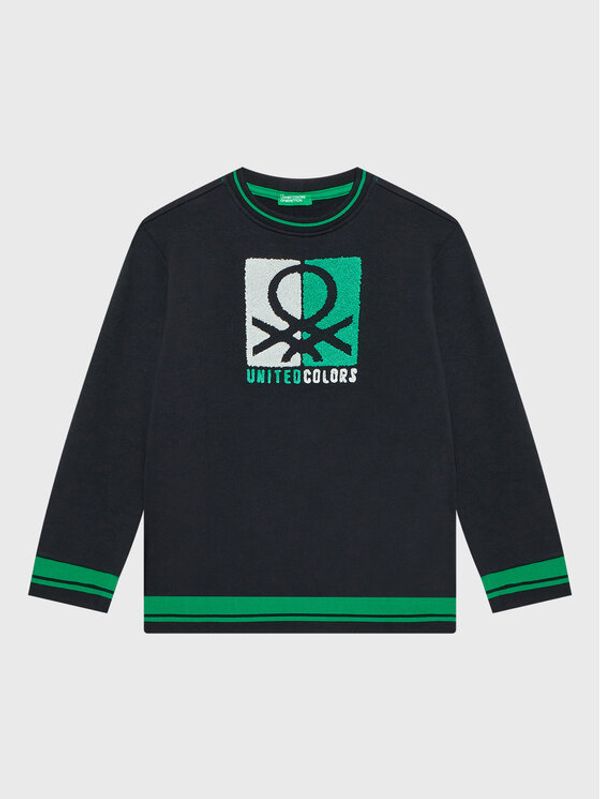 United Colors Of Benetton United Colors Of Benetton Суитшърт 3J68C105S Черен Regular Fit