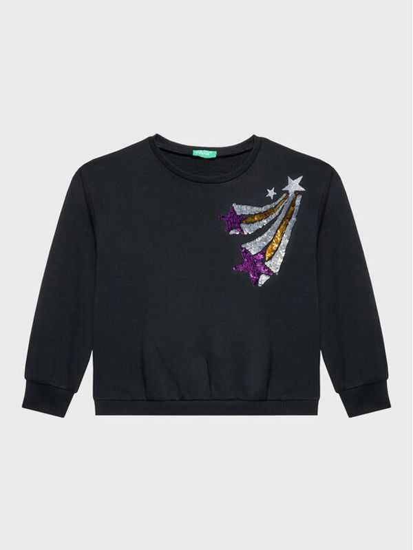 United Colors Of Benetton United Colors Of Benetton Суитшърт 3J68C107E Черен Regular Fit