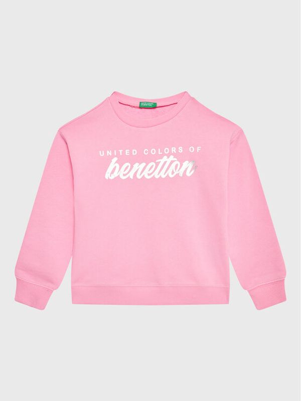 United Colors Of Benetton United Colors Of Benetton Суитшърт 3J68C10AK Розов Regular Fit