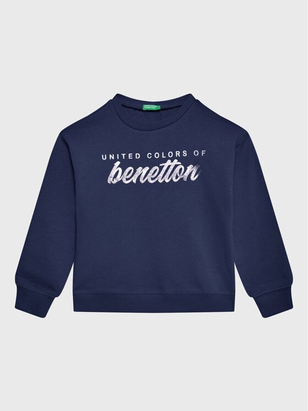 United Colors Of Benetton United Colors Of Benetton Суитшърт 3J68C10AK Тъмносин Regular Fit