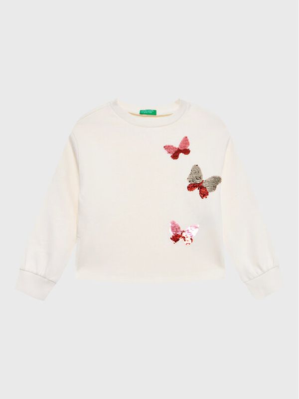 United Colors Of Benetton United Colors Of Benetton Суитшърт 3J68C10AN Екрю Regular Fit